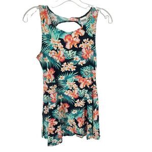 Victoria's Secret Pink Womens Tropical Dress Stretch Cutout Multicolor Medium